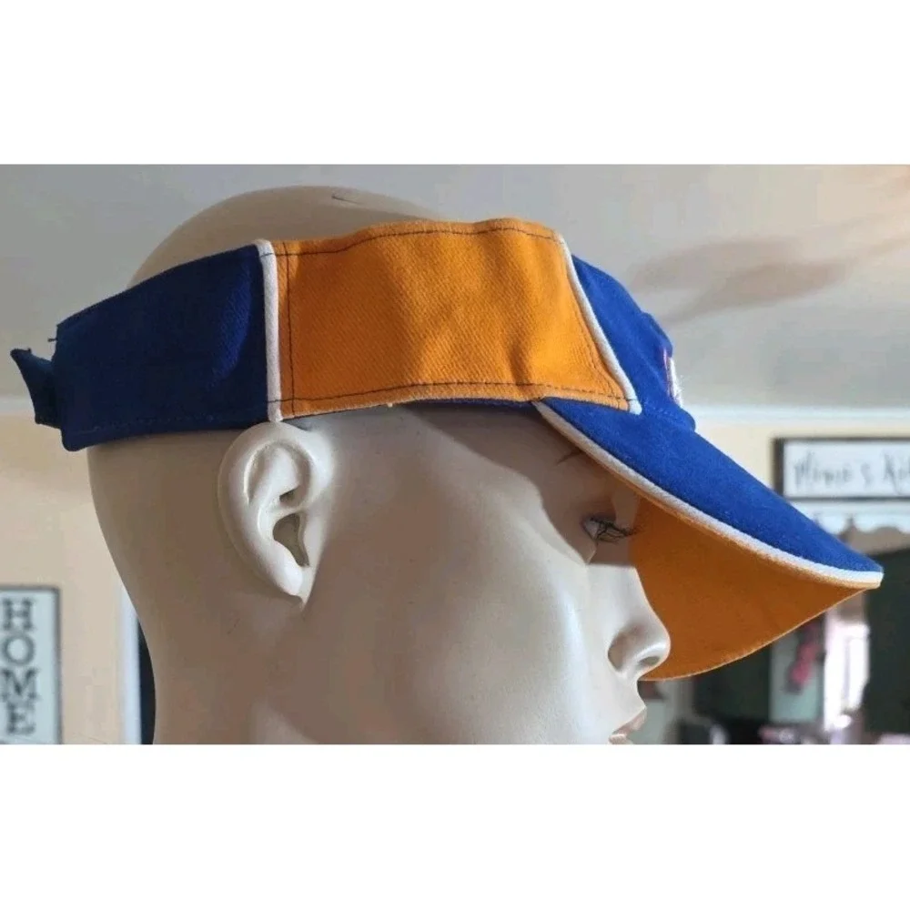 AND 1 VISOR Y2K HAT CAP VINTAGE Blue Yellow Basketball‎